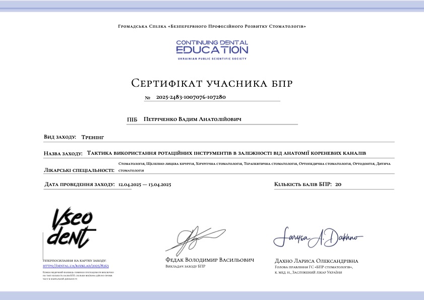 Сертифікат Петриченко Вадим 2025-05-12